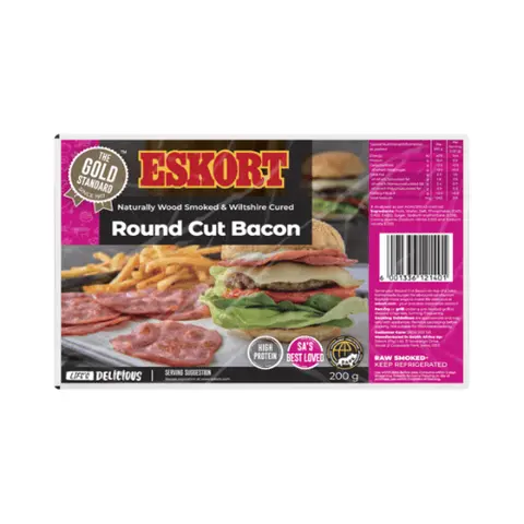 Eskort Round Cut Bacon 200g