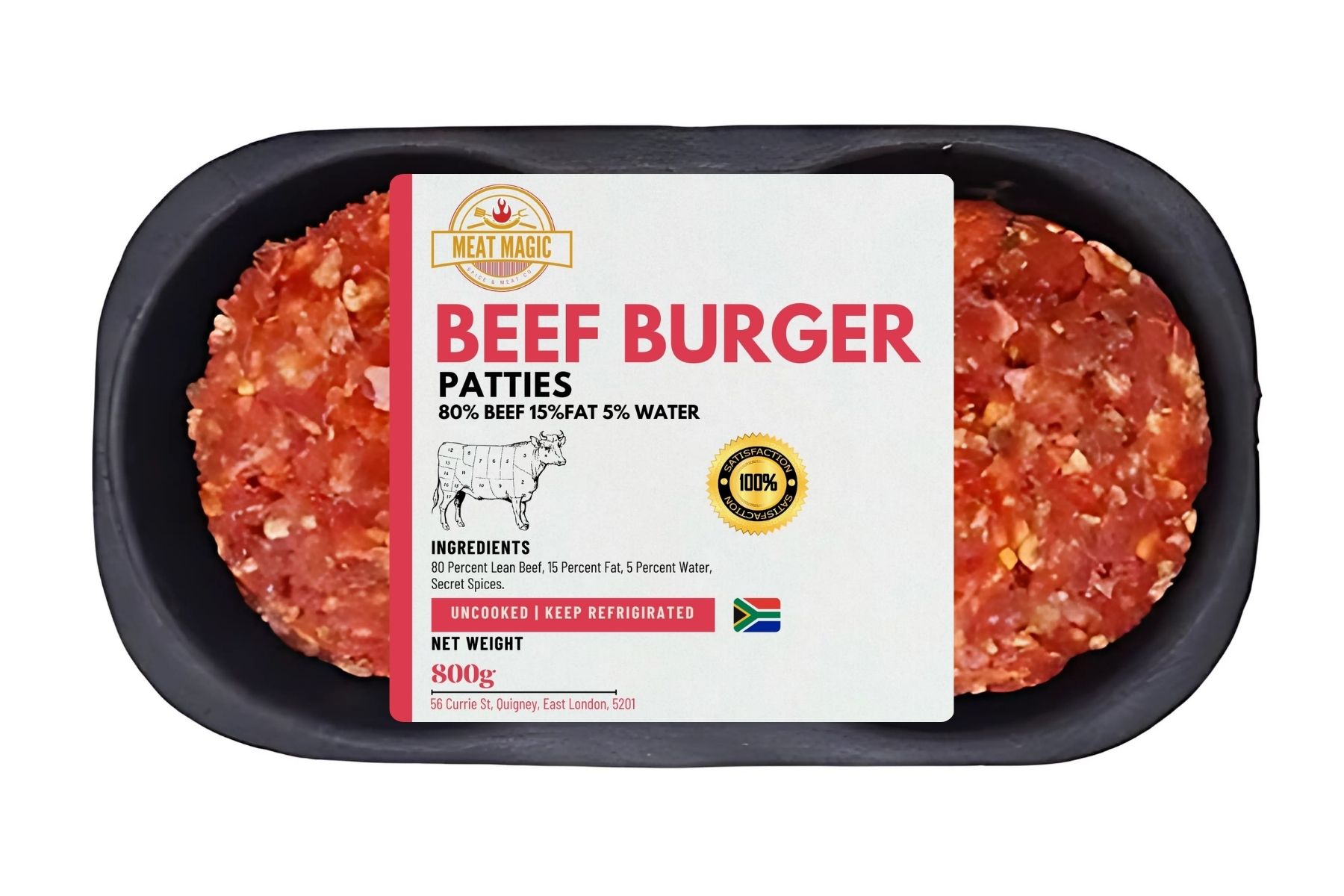 Meat Magic Beef Burger Patties 800g