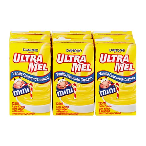 Ultra Mel Mini Vanilla Custard 6x125ml